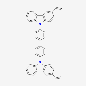 molecular formula C40H28N2 B3301307 9H-Carbazole, 9,9'-[[1,1'-biphenyl]-4,4'-diyl]bis[3-ethenyl- CAS No. 908147-48-8