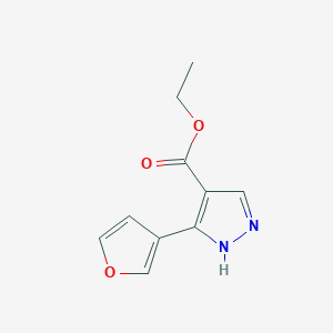 molecular formula C10H10N2O3 B3301316 Ethyl 3-(furan-3-YL)-1H-pyrazole-4-carboxylate CAS No. 908271-38-5