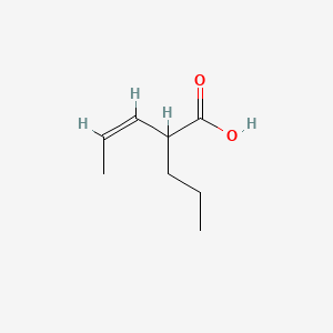 molecular formula C8H14O2 B3301318 (3Z)-2-Propylpent-3-enoic acid CAS No. 90830-42-5