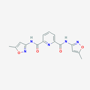 molecular formula C15H13N5O4 B330132 N,N'-bis(5-methyl-3-isoxazolyl)-2,6-pyridinedicarboxamide 