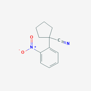 molecular formula C12H12N2O2 B3301333 1-(2-Nitrophenyl)cyclopentanecarbonitrile CAS No. 908512-93-6