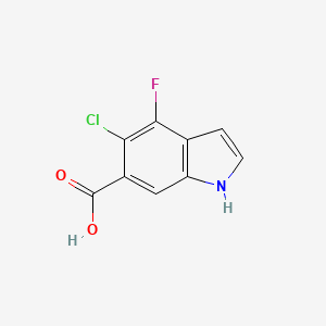 molecular formula C9H5ClFNO2 B3301349 5-chloro-4-fluoro-1H-indole-6-carboxylic Acid CAS No. 908600-79-3