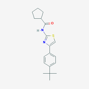 molecular formula C19H24N2OS B330136 N-[4-(4-tert-butylphenyl)-1,3-thiazol-2-yl]cyclopentanecarboxamide 