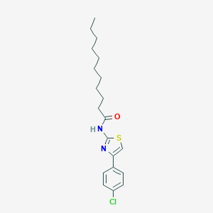 molecular formula C20H27ClN2OS B330137 N-[4-(4-chlorophenyl)-1,3-thiazol-2-yl]undecanamide 