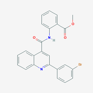 molecular formula C24H17BrN2O3 B330140 Methyl 2-({[2-(3-bromophenyl)-4-quinolinyl]carbonyl}amino)benzoate 