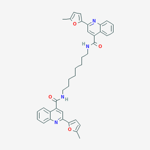 molecular formula C38H38N4O4 B330142 2-(5-methyl-2-furyl)-N-[8-({[2-(5-methyl-2-furyl)-4-quinolinyl]carbonyl}amino)octyl]-4-quinolinecarboxamide 