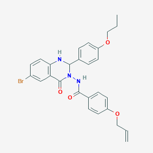 4-(allyloxy)-N-(6-bromo-4-oxo-2-(4-propoxyphenyl)-1,4-dihydro-3(2H)-quinazolinyl)benzamide