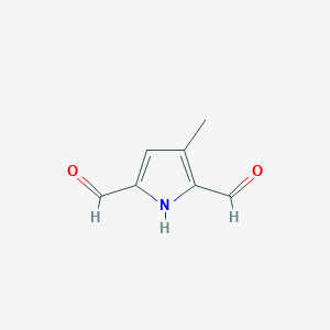 molecular formula C7H7NO2 B3301434 3-methyl-1H-pyrrole-2,5-dicarbaldehyde CAS No. 90935-74-3