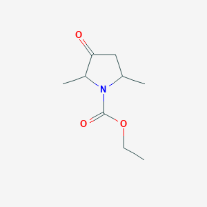 molecular formula C9H15NO3 B3301435 Ethyl 2,5-dimethyl-3-oxopyrrolidine-1-carboxylate CAS No. 90943-02-5