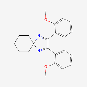 molecular formula C22H24N2O2 B3301443 2,3-Bis(2-methoxyphenyl)-1,4-diazaspiro[4.5]deca-1,3-diene CAS No. 909534-11-8