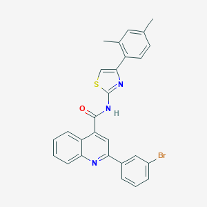 molecular formula C27H20BrN3OS B330151 2-(3-bromophenyl)-N-[4-(2,4-dimethylphenyl)-1,3-thiazol-2-yl]quinoline-4-carboxamide 