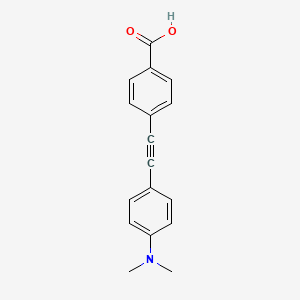 molecular formula C17H15NO2 B3301552 4-((4-(二甲氨基)苯基)乙炔基)苯甲酸 CAS No. 910467-93-5