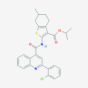 Isopropyl 2-({[2-(2-chlorophenyl)-4-quinolinyl]carbonyl}amino)-6-methyl-4,5,6,7-tetrahydro-1-benzothiophene-3-carboxylate