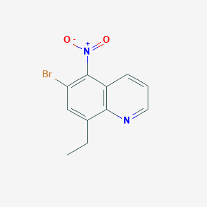 molecular formula C11H9BrN2O2 B3301578 6-Bromo-8-ethyl-5-nitroquinoline CAS No. 91062-74-7