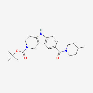 molecular formula C23H31N3O3 B3301592 tert-Butyl 8-(4-methylpiperidine-1-carbonyl)-3,4-dihydro-1H-pyrido[4,3-b]indole-2(5H)-carboxylate CAS No. 910797-04-5