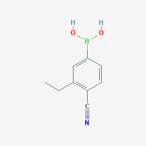 molecular formula C9H10BNO2 B3301618 4-Cyano-3-ethylphenylboronic acid CAS No. 911210-52-1