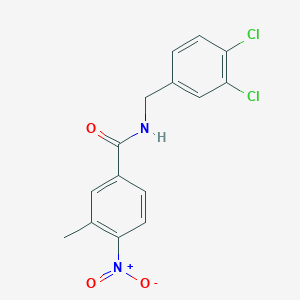 molecular formula C15H12Cl2N2O3 B330163 N-(3,4-dichlorobenzyl)-4-nitro-3-methylbenzamide 