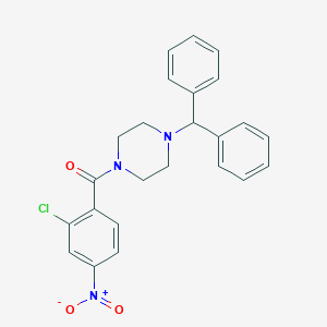 molecular formula C24H22ClN3O3 B330165 1-Benzhydryl-4-{2-chloro-4-nitrobenzoyl}piperazine 