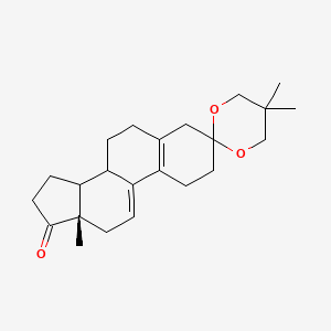 molecular formula C23H32O3 B3301669 Estra-5(10),9(11)-diene-3,17-dione, cyclic 3-(2,2-dimethyl-1,3-propanediylacetal CAS No. 91175-92-7