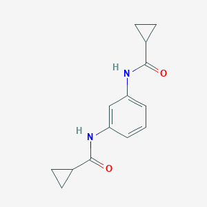 molecular formula C14H16N2O2 B330169 N-{3-[(cyclopropylcarbonyl)amino]phenyl}cyclopropanecarboxamide 