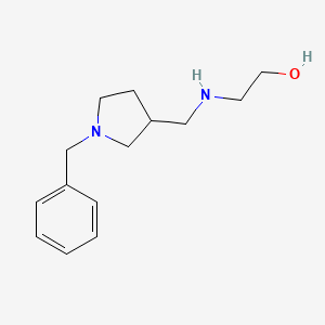 molecular formula C14H22N2O B3301714 2-[(1-Benzyl-pyrrolidin-3-ylmethyl)-amino]-ethanol CAS No. 91189-17-2