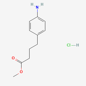 molecular formula C11H16ClNO2 B3301744 Methyl 4-(4-aminophenyl)butanoate hydrochloride CAS No. 91246-75-2