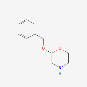 molecular formula C11H15NO2 B3301755 Morpholine, 2-(phenylmethoxy)- CAS No. 91259-05-1