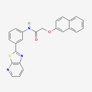 molecular formula C24H17N3O2S B3301757 2-(naphthalen-2-yloxy)-N-(3-(thiazolo[5,4-b]pyridin-2-yl)phenyl)acetamide CAS No. 912620-99-6