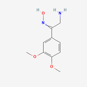 molecular formula C10H14N2O3 B3301773 N-[2-Amino-1-(3,4-dimethoxyphenyl)ethylidene]hydroxylamine CAS No. 912762-76-6