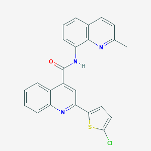 molecular formula C24H16ClN3OS B330179 2-(5-chlorothiophen-2-yl)-N-(2-methylquinolin-8-yl)quinoline-4-carboxamide 