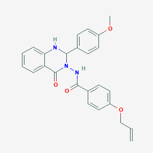 molecular formula C25H23N3O4 B330184 4-(allyloxy)-N-(2-(4-methoxyphenyl)-4-oxo-1,4-dihydro-3(2H)-quinazolinyl)benzamide 