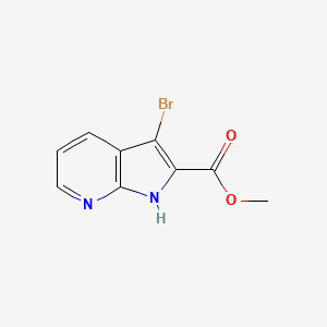 molecular formula C9H7BrN2O2 B3301862 methyl 3-bromo-1H-pyrrolo[2,3-b]pyridine-2-carboxylate CAS No. 913181-71-2