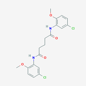 molecular formula C19H20Cl2N2O4 B330188 N,N'-bis(5-chloro-2-methoxyphenyl)pentanediamide 