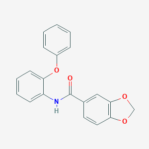 molecular formula C20H15NO4 B330190 N-(2-phenoxyphenyl)-1,3-benzodioxole-5-carboxamide 