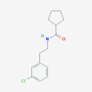 molecular formula C14H18ClNO B330192 N-[2-(3-chlorophenyl)ethyl]cyclopentanecarboxamide 
