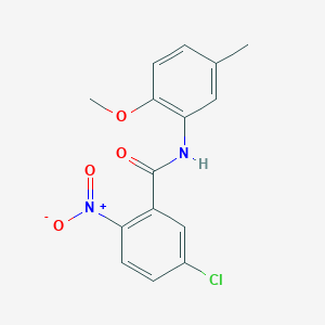 molecular formula C15H13ClN2O4 B330193 5-chloro-2-nitro-N-(2-methoxy-5-methylphenyl)benzamide 