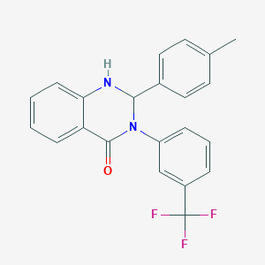 2-(4-methylphenyl)-3-[3-(trifluoromethyl)phenyl]-2,3-dihydro-4(1H)-quinazolinone