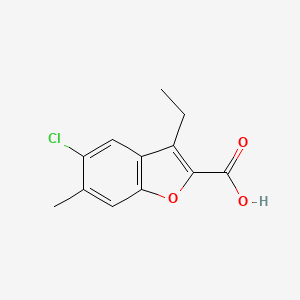 5-Chloro-3-ethyl-6-methylbenzofuran-2-carboxylic acid