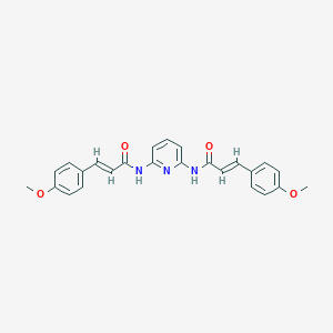 molecular formula C25H23N3O4 B330196 3-(4-methoxyphenyl)-N-(6-{[3-(4-methoxyphenyl)acryloyl]amino}-2-pyridinyl)acrylamide 