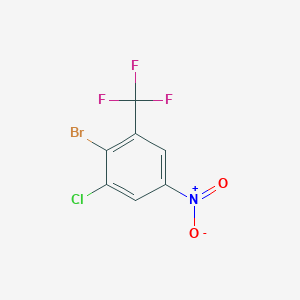 molecular formula C7H2BrClF3NO2 B3301975 2-Bromo-1-chloro-5-nitro-3-(trifluoromethyl)benzene CAS No. 914225-53-9