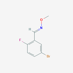 molecular formula C8H7BrFNO B3301994 1-(2-Fluoro-5-bromophenyl)-N-methoxymethanimine CAS No. 914311-53-8
