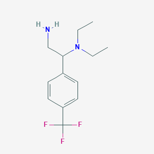 molecular formula C13H19F3N2 B3302005 {2-氨基-1-[4-(三氟甲基)苯基]乙基}二乙胺 CAS No. 914635-97-5