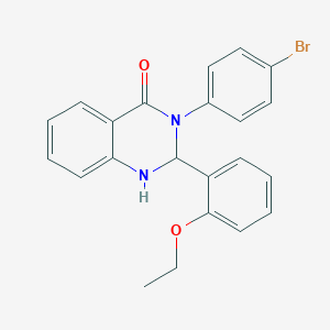 molecular formula C22H19BrN2O2 B330203 3-(4-bromophenyl)-2-(2-ethoxyphenyl)-2,3-dihydro-4(1H)-quinazolinone 