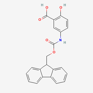 molecular formula C22H17NO5 B3302063 5-([(9H-Fluoren-9-ylmethoxy)carbonyl]amino)-2-hydroxybenzoic acid CAS No. 915282-95-0