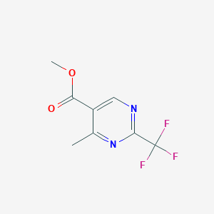 molecular formula C8H7F3N2O2 B3302078 Methyl 4-methyl-2-(trifluoromethyl)pyrimidine-5-carboxylate CAS No. 915376-16-8