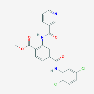 Methyl 4-[(2,5-dichloroanilino)carbonyl]-2-[(3-pyridinylcarbonyl)amino]benzoate