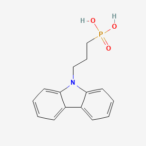 molecular formula C15H16NO3P B3302085 Phosphonic acid, P-[3-(9H-carbazol-9-yl)propyl]- CAS No. 915376-57-7
