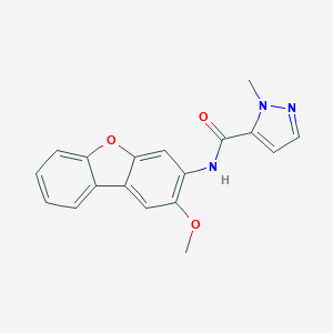 molecular formula C18H15N3O3 B330211 N-(2-methoxydibenzo[b,d]furan-3-yl)-1-methyl-1H-pyrazole-5-carboxamide 