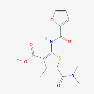 molecular formula C15H16N2O5S B330212 Methyl 5-[(dimethylamino)carbonyl]-2-(2-furoylamino)-4-methyl-3-thiophenecarboxylate 