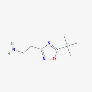 molecular formula C8H15N3O B3302126 2-(5-Tert-butyl-1,2,4-oxadiazol-3-yl)ethanamine CAS No. 915702-27-1